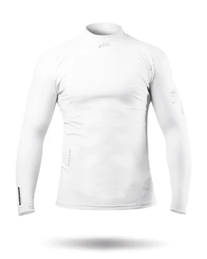 Mens White Eco Spandex Long Sleeve Top