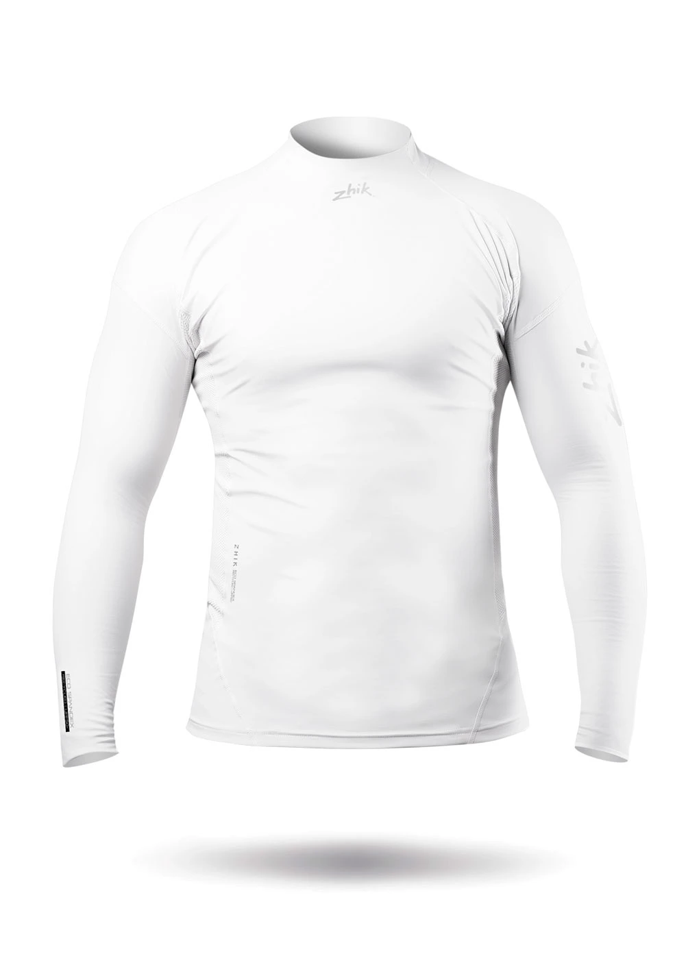 Mens White Eco Spandex Long Sleeve Top