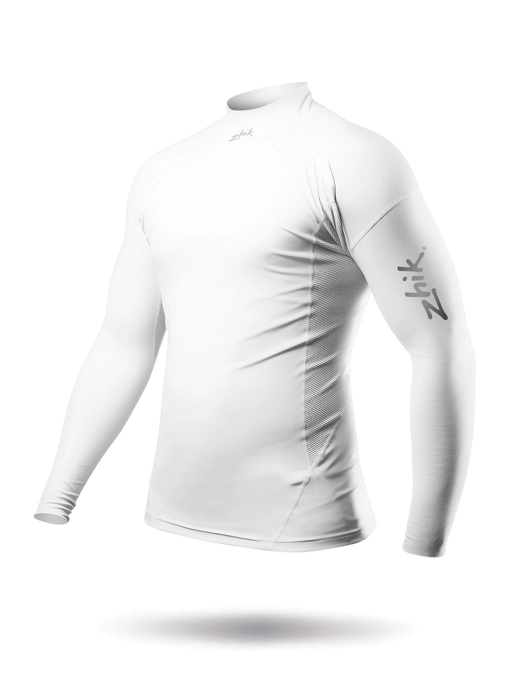 Mens White Eco Spandex Long Sleeve Top - Image 4