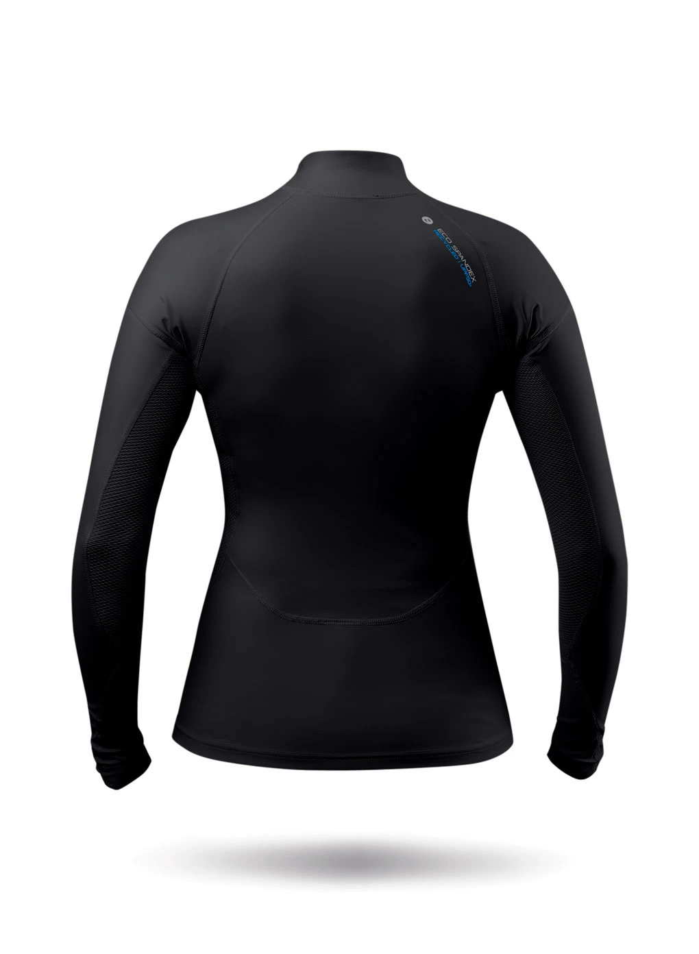 Womens Black Eco Spandex Long Sleeve Top - Image 3