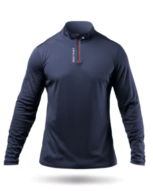 Mens UVActive High Collar 1/4 Zip Top - Navy