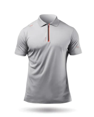 Mens UVActive Zip Sports Polo - Grey