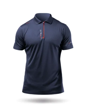 Mens UVActive Zip Sports Polo - Navy