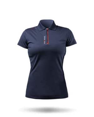Womens UVActive Zip Sports Polo - Navy