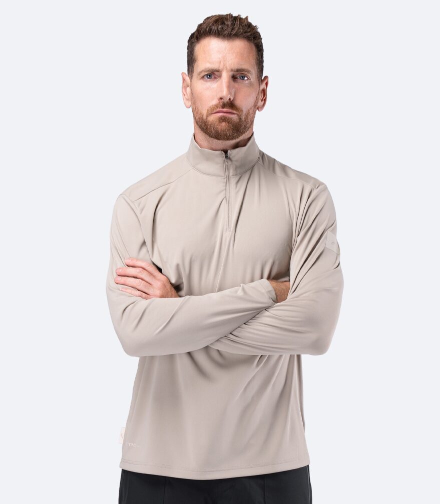 Mens UVActive™ 1/4 Zip Long Sleeve Tech Top