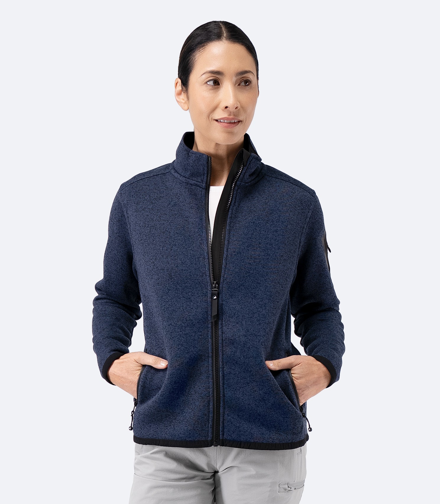 Womens Knit Fleece Jacket
