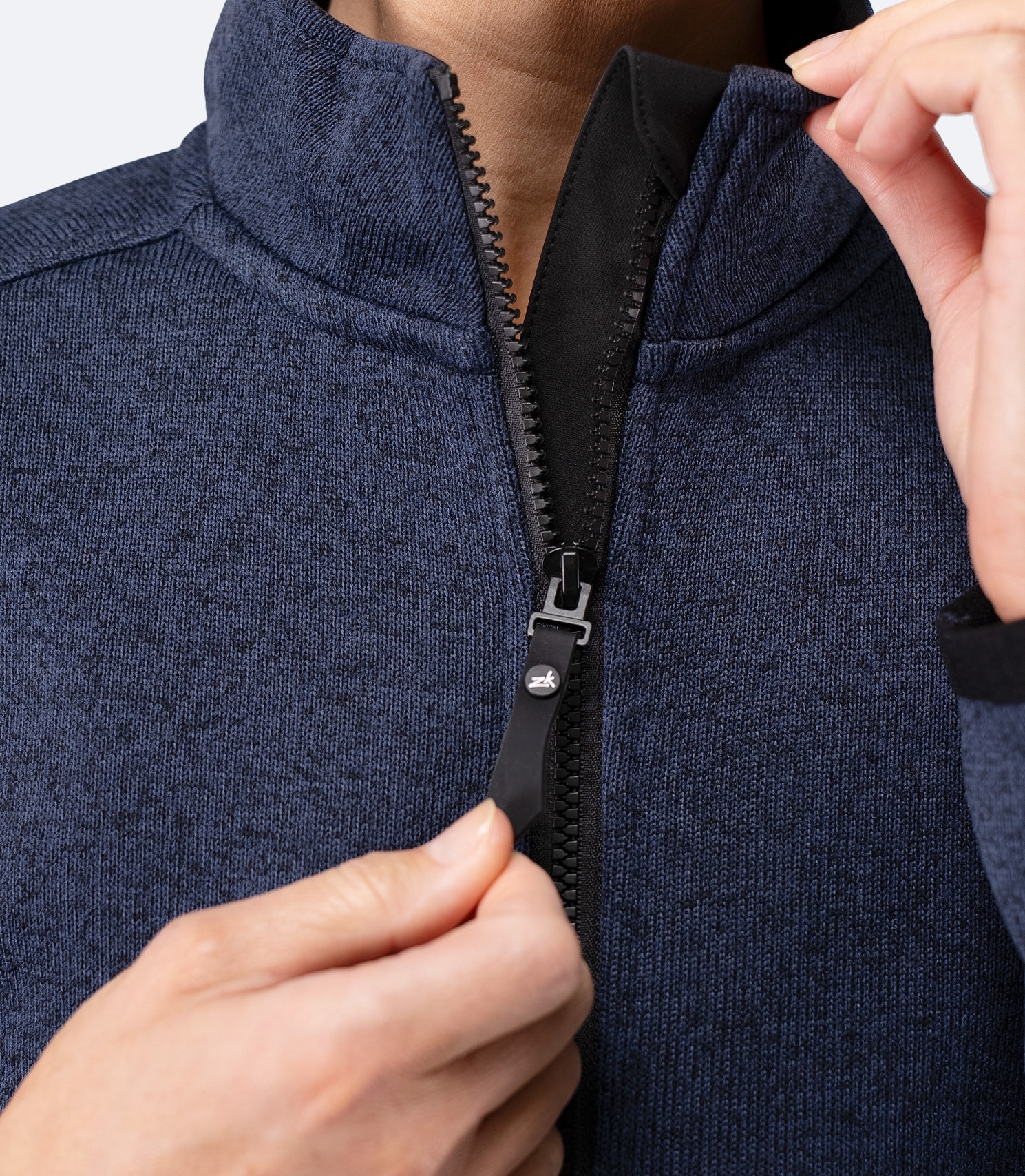 Womens Knit Fleece Jacket - Image 3